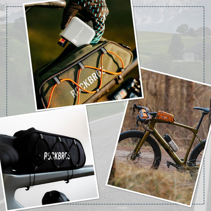ROCKBROS Road to Sky Fahrrad Rahmentasche Wasserabweisend Oberrohrtasche 0,7L Reflektierend Fahrradt