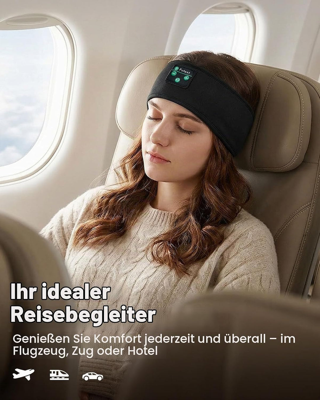 Schlaf Kopfhörer Ohrstöpsel, Kabellos Sport Stirnband Kopfhörer mit HD Stereo Lautsprecher für Sport