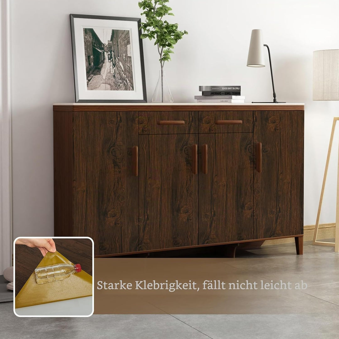 Abyssaly Klebefolie Möbel Holzoptik Vintage Möbelfolie Selbstklebend 90cm x 300cm Dekoration Folie f