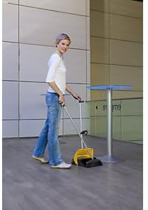 Vermop 1089005 Ergonomische Kehrgarnitur, Anthrazit, Gelb, 28 x 112 cm