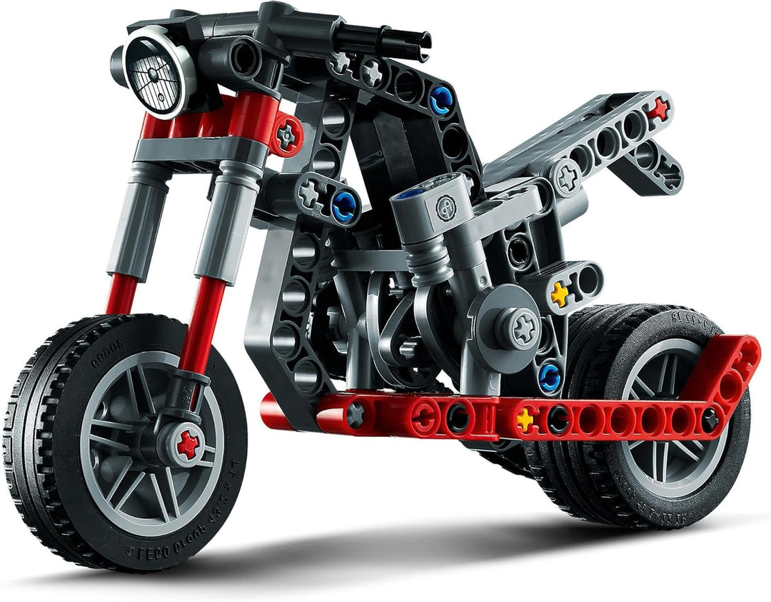 LEGO 42132 Technic Chopper Abenteuer-Bike, 2-in-1 Bausatz, Motorrad-Spielzeug, kreatives Geschenk fü