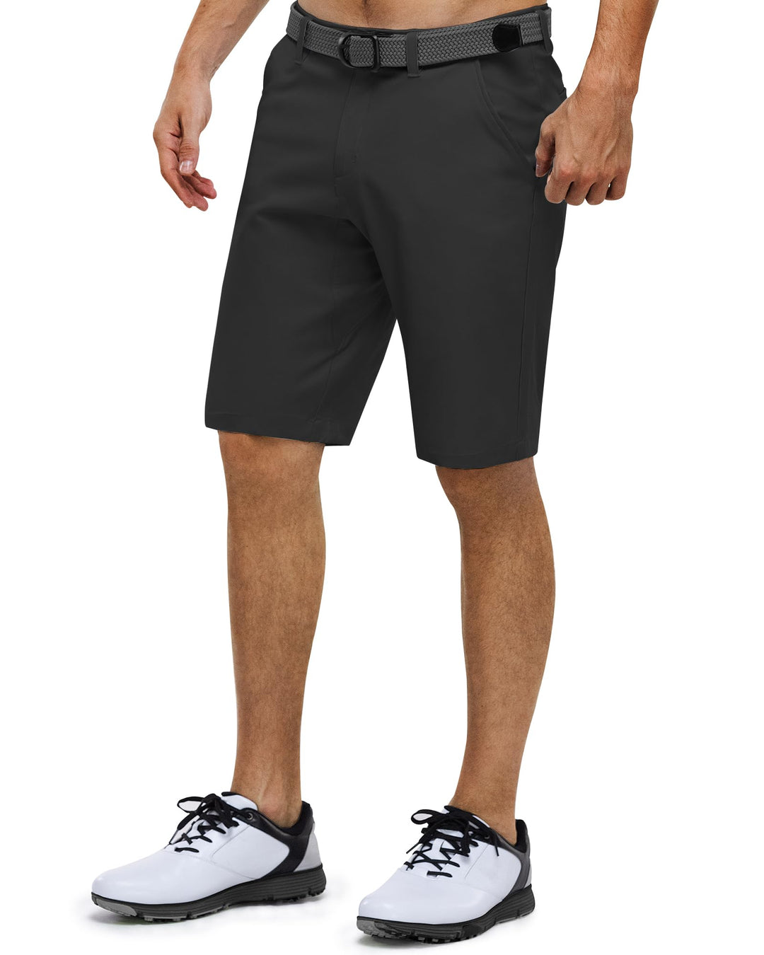 33,000ft Herren Golf Shorts Stretch Kurze Golfhosen Leichte Schnelltrocknende 11" Bermuda Shorts Kur