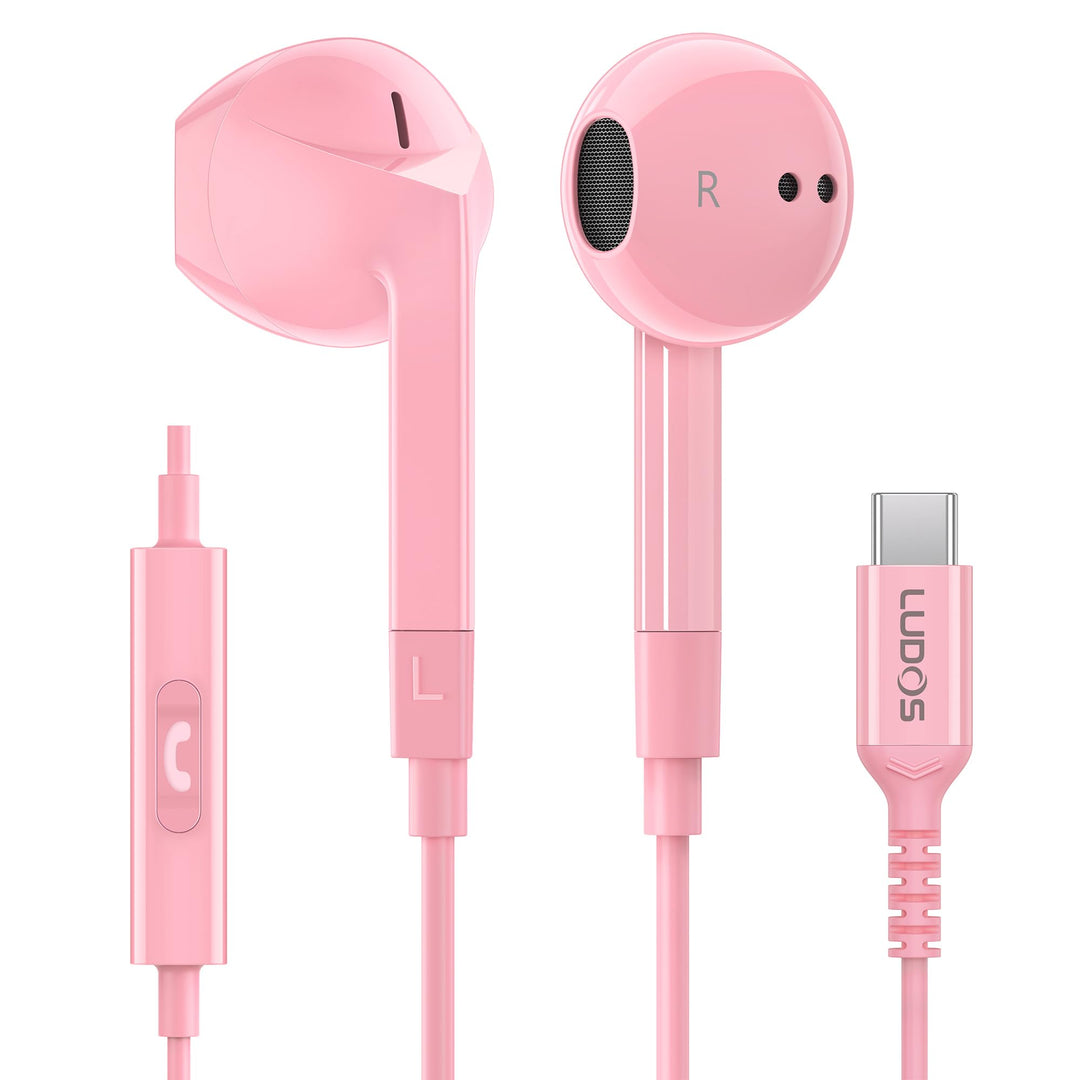 LUDOS FEROX USB C Kopfhörer, 5 Jahre Garantie für iPhone 16 15 Pro Max Plus Samsung Galaxy S24 S23 U