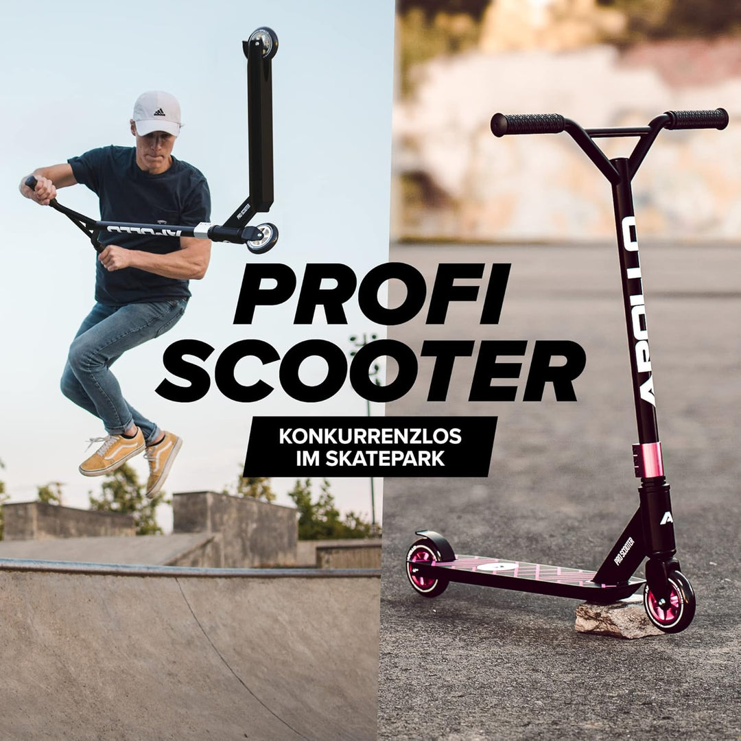 Apollo Stunt Scooter - Genius Pro | Robuster Kinder Scooter mit ABEC 9 Kugellager | Trick Roller, Tr