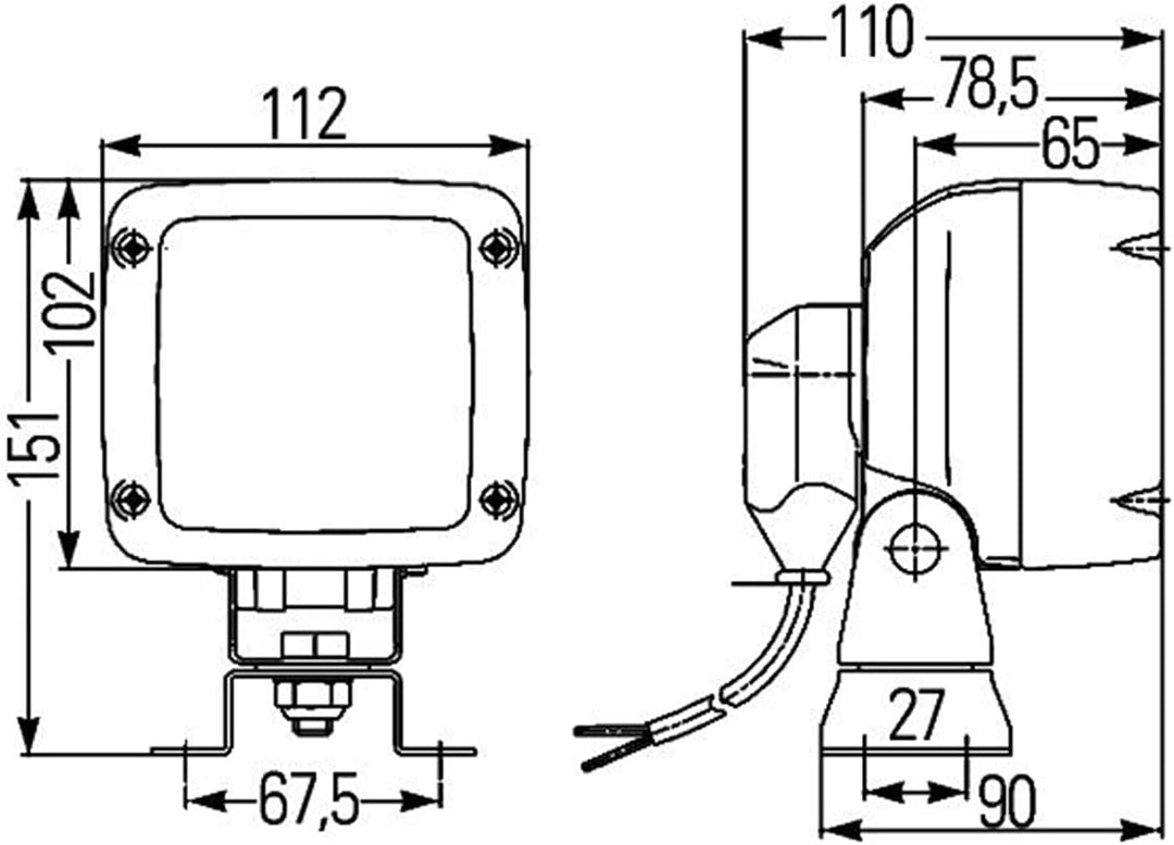 HELLA - Halogen-Arbeitsscheinwerfer - Ultra Beam - 12V - Anbau/Schraubanschluss - 4-Punkt Befestigun