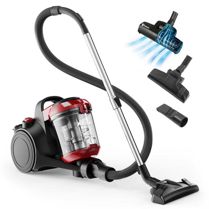 Akitas C10T 850W Beutelloser Staubsauger ohne Beutel Cat and Dog Tierhaare,Staubsaugerzylinder mit D
