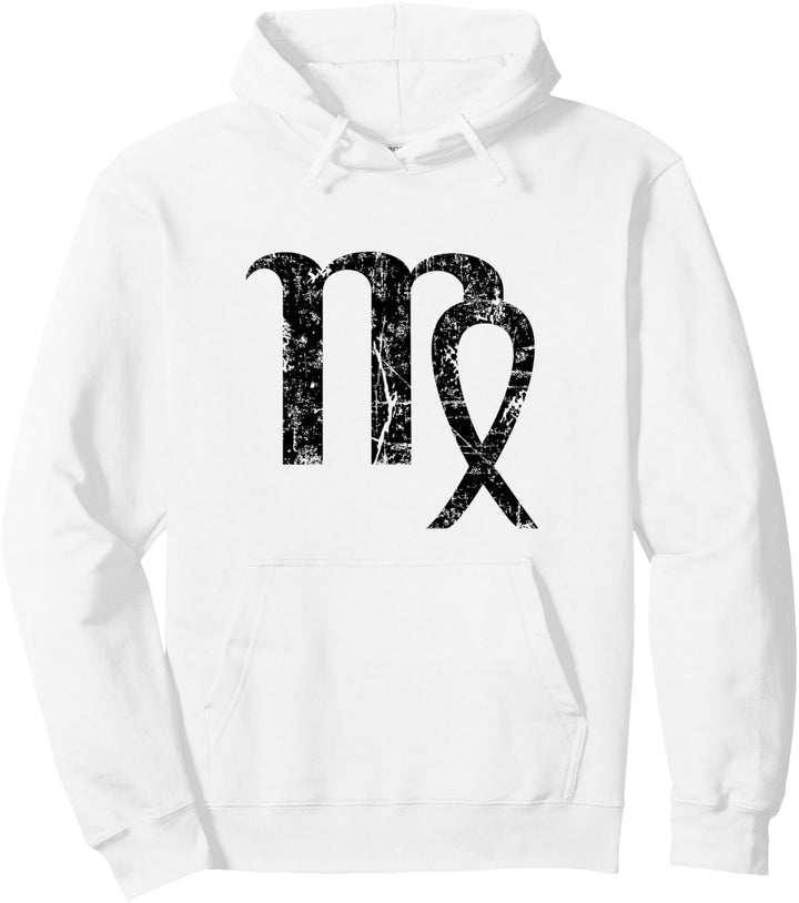 Sternzeichen Jungfrau (Vintage/Schwarz) Geburtstag Geschenk Pullover Hoodie