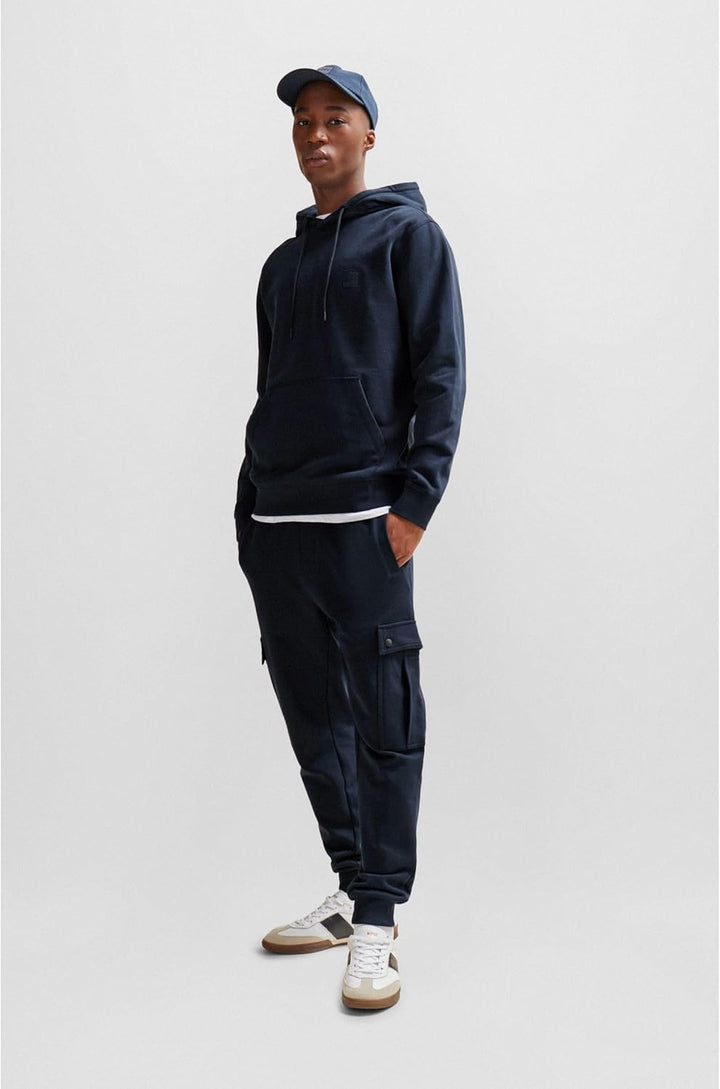 BOSS Herren Wetalk Hoodie aus Baumwoll-Terry mit Logo-Aufnäher XS Dark Blue404, XS Dark Blue404