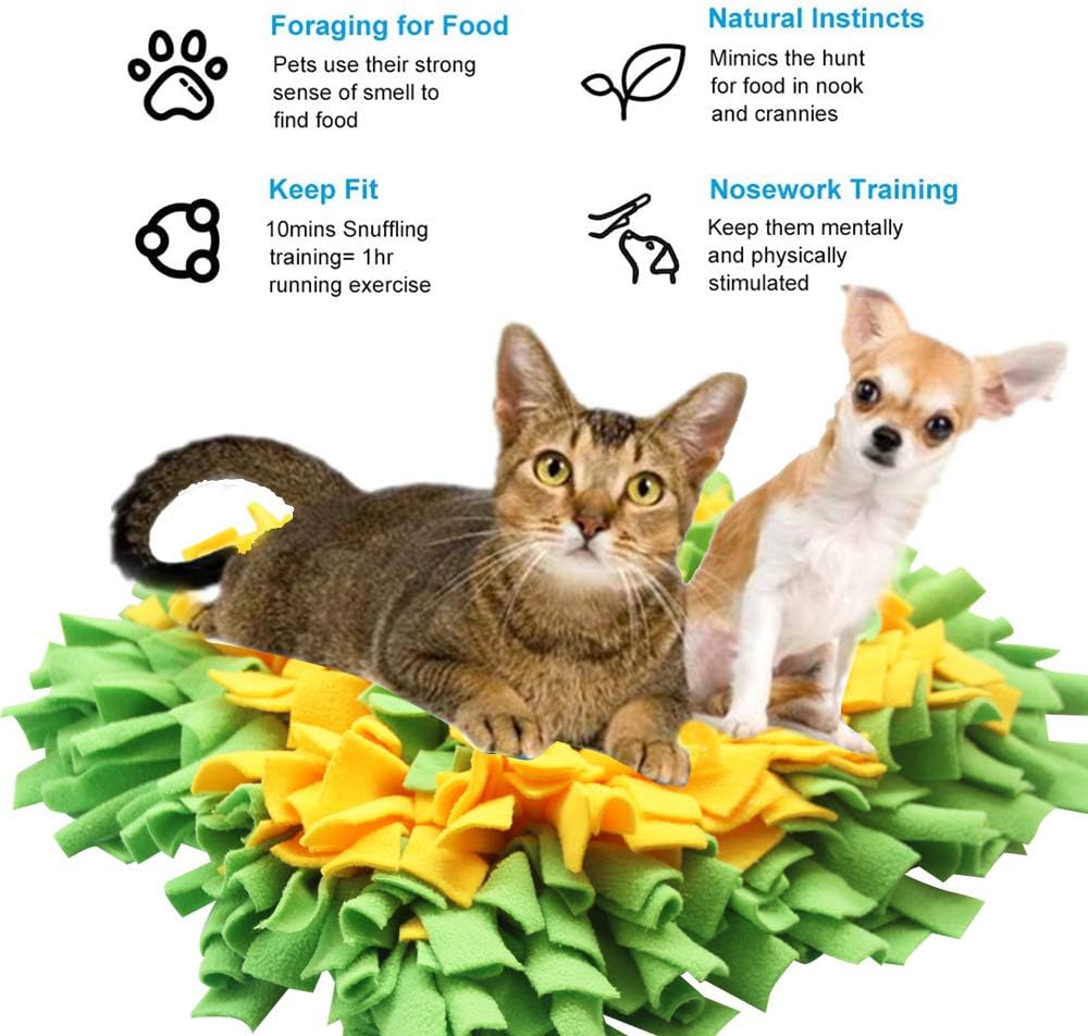 IEUUMLER Schnüffelteppich Hund Riechen Trainieren Schnüffeldecke Futtermatte Trainingsmatte für Haus