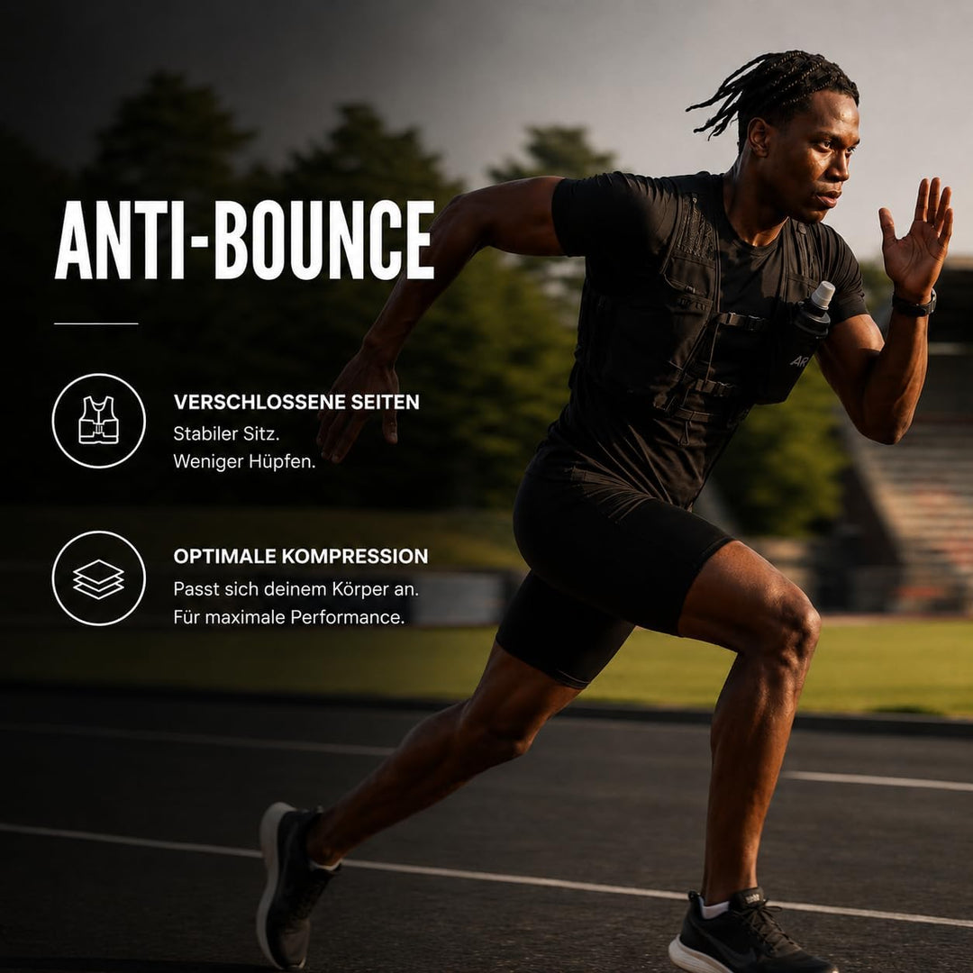 Lite | Laufweste Damen & Herren mit Trinkflasche & Handyhalterung | ultraleichte Trinkweste Laufen |