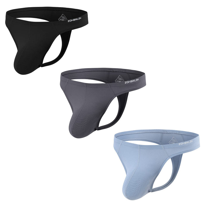 Herren String Tanga with Beutel Sexy Unterwäsche für Mann Thong Herren-Strings Schwarzdunkelgraugrau