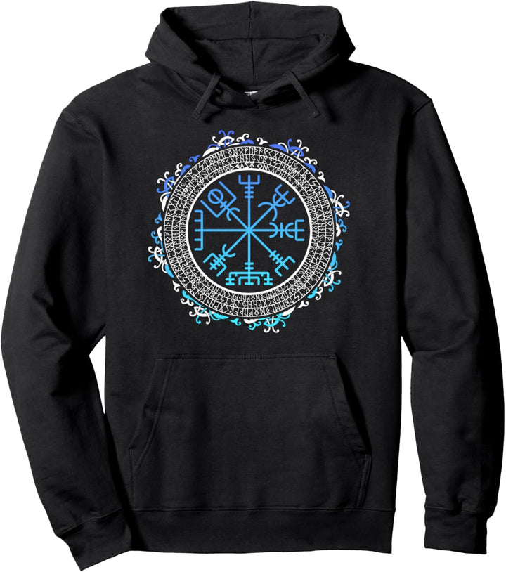 Wikinger Symbol VEGVISIR Nordisches Symbol Keltische Rune Pullover Hoodie