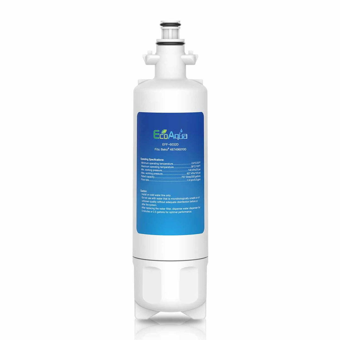 EcoAqua EFF-6032D Eis- und Wasserfilter für Kühlschränke passend für Beko 9256712, 487960200, 434665