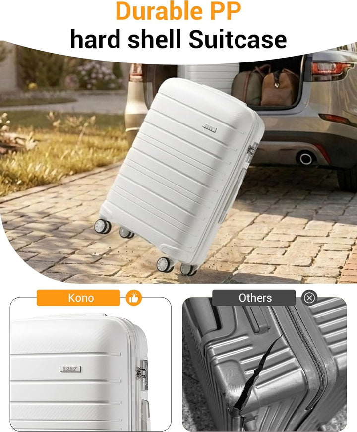 KONO Carry-ons Luggage Kleiner Koffer Handgepäck 55x40x20 Leicht Kabinentrolley Handgepäckkoffer Har