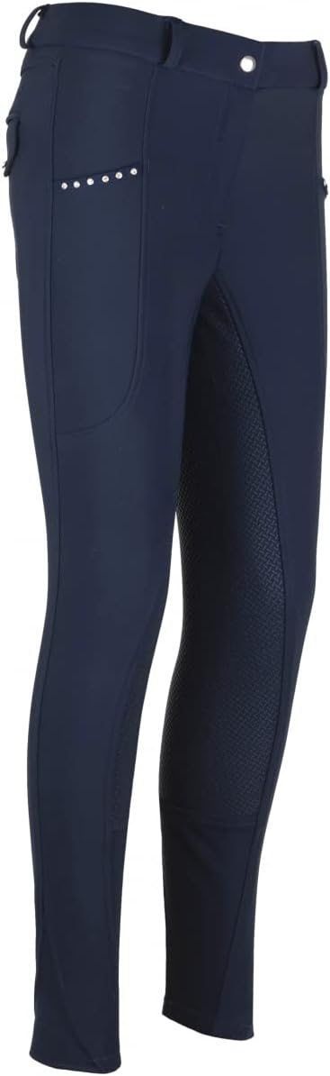 Lazura - Damen Winter Reithose Tatjana | Vollbesatz aus Silikon | Reiterhose mit 2 seitlichen Handyt