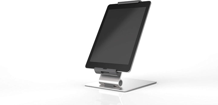 Durable Tablet Tischhalterung (für Tablets 7-13 Zoll, 360° drehbar mit Diebstahlsicherung) silber/an
