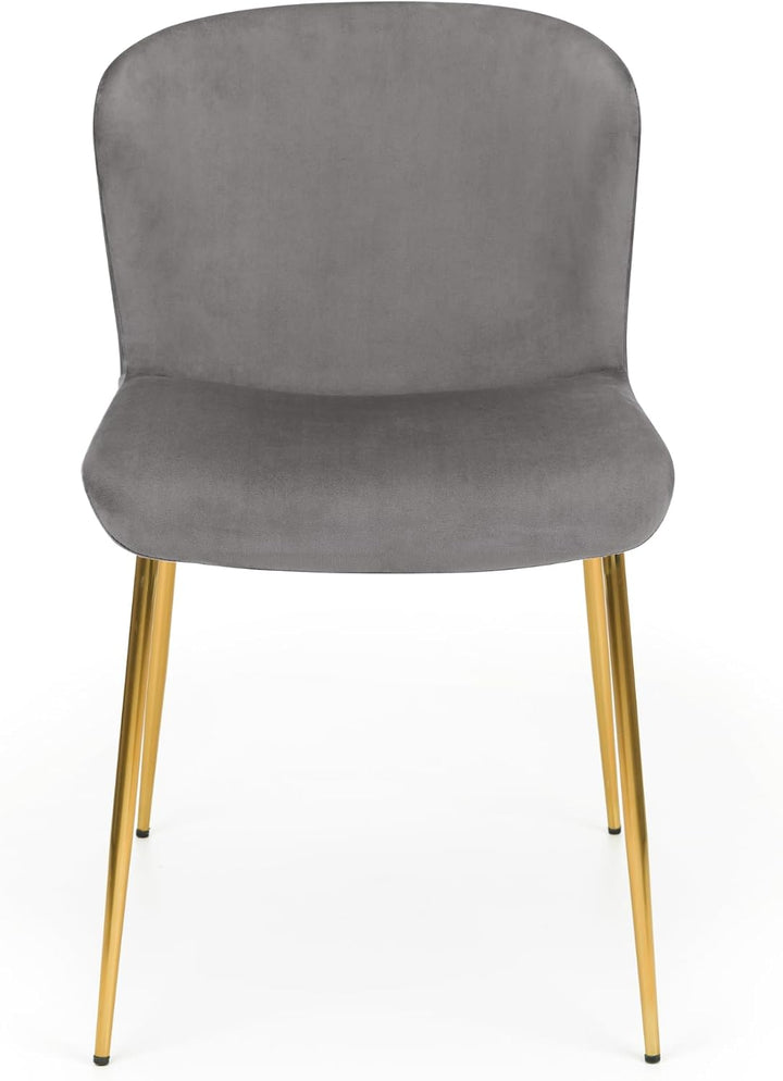 Julian Bowen Harper Esszimmerstuhl, 2 Stück, grau Grau und Gold, Grau und Gold