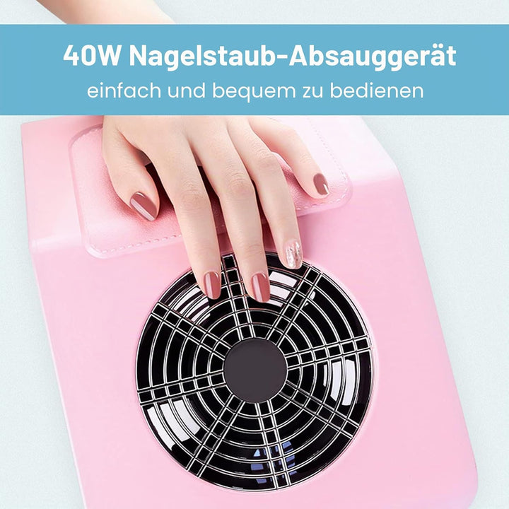 Layhou Nagelstaubsauger, 40 W, Maniküre, Pediküre, Kollektion Nail Art, Nagelstaub, für professionel