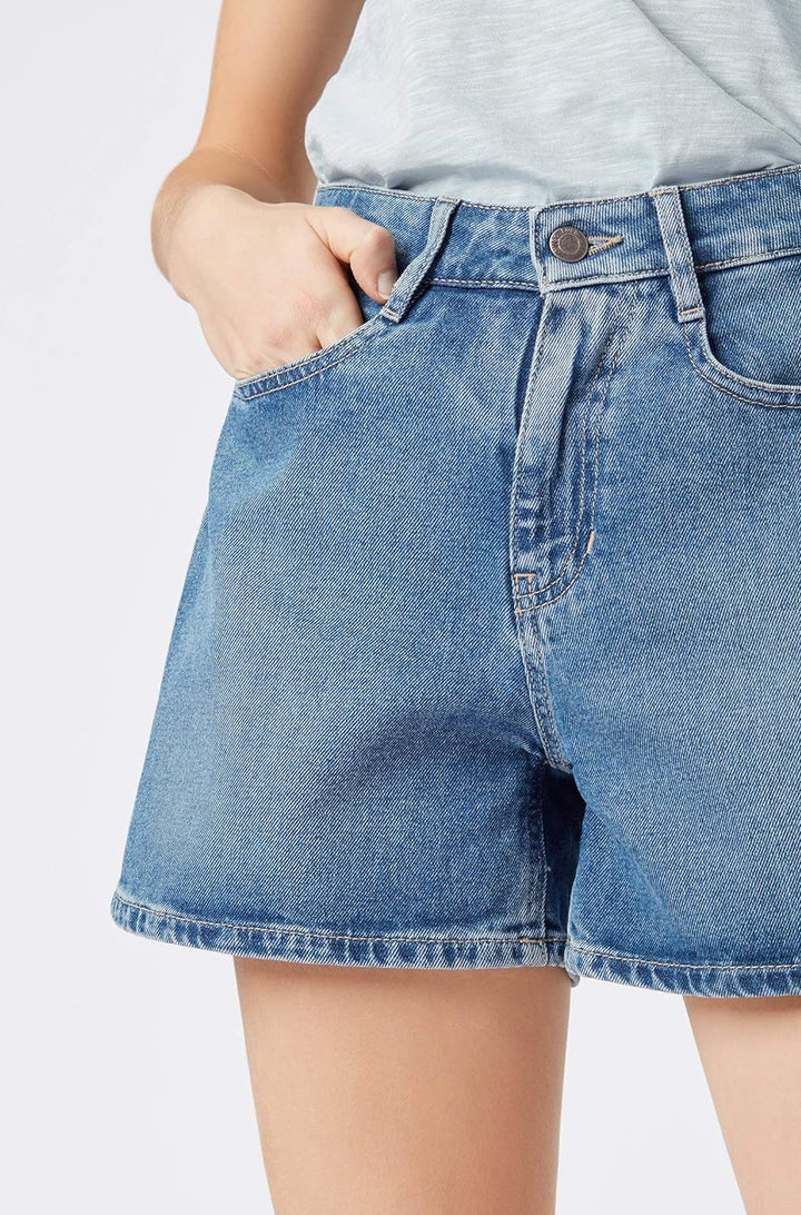 BOSS Relaxed-Fit Shorts J21 Oceanside Balcony aus komfortablem Stretch-Denim blau 432 (28)