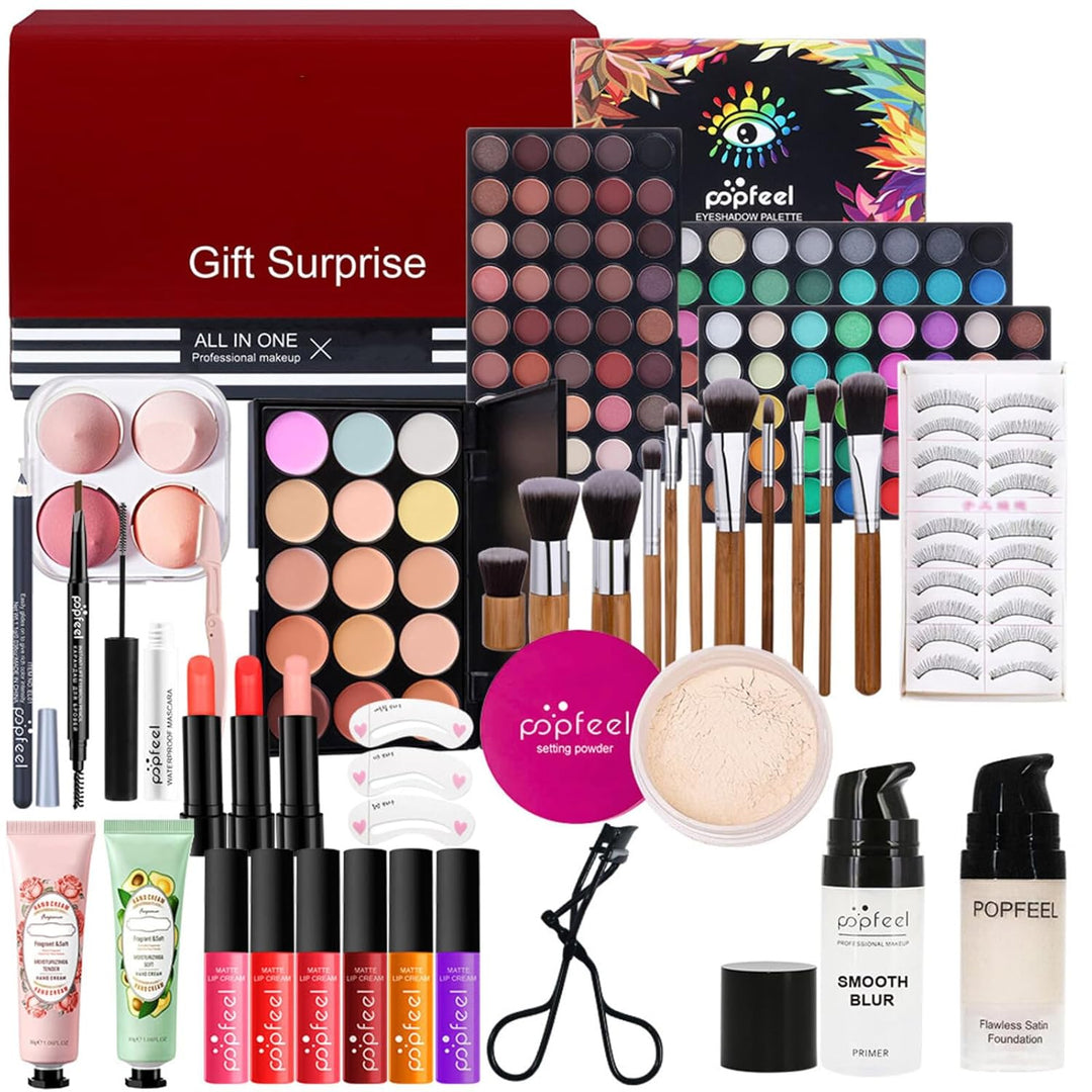 BrilliantDay Mehrzweck Make-up-Set All-in-One Make-up-Geschenkset Kosmetik-Palette Starter Kit Lipgl