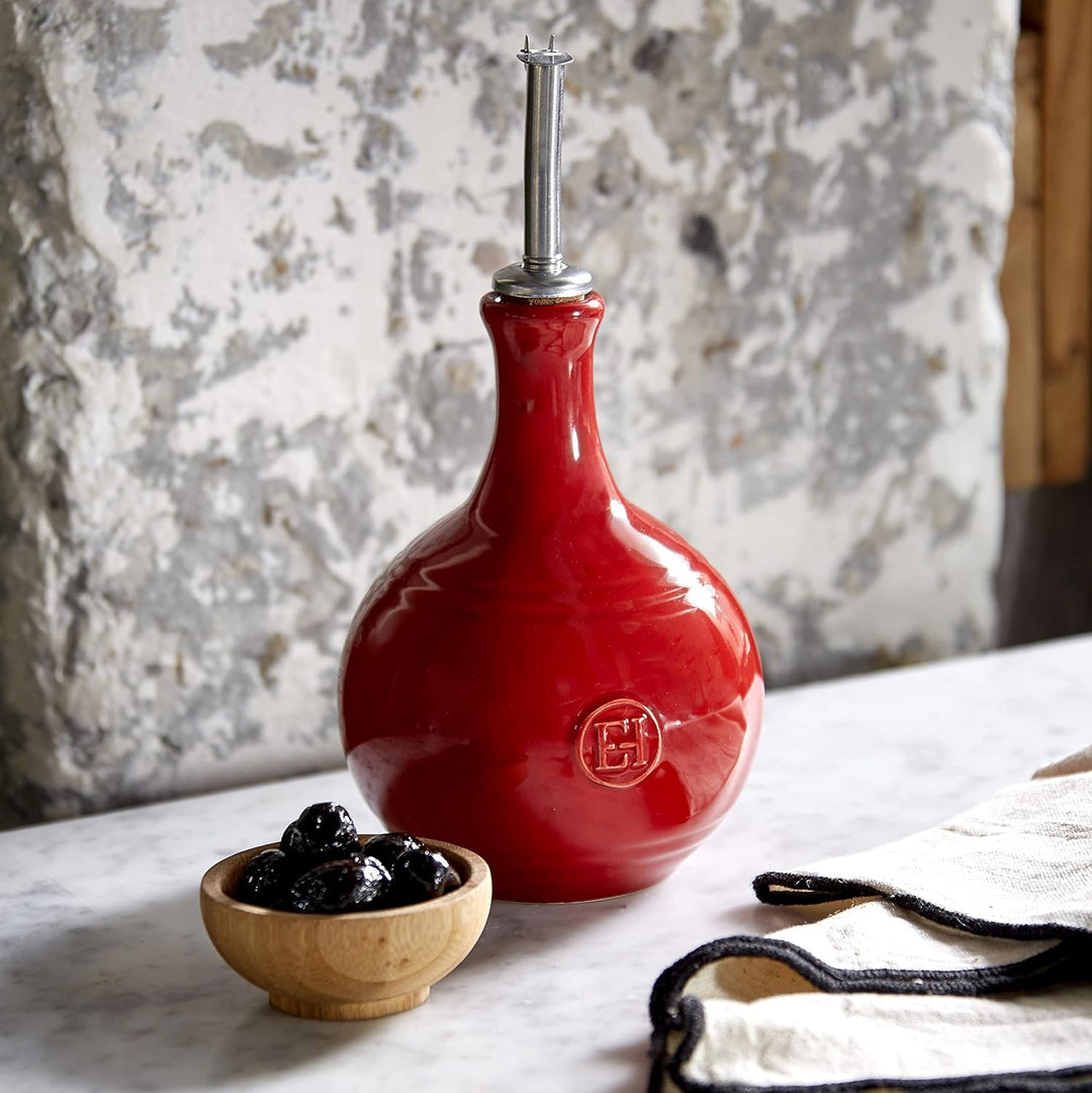 Emile Henry 760216 Essigballon, Ölflasche, Essig, 0,4 l, Keramik, Toskana