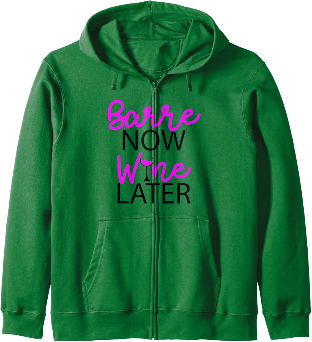 Pink & Black Barre Now Wine Later ADL002a Kapuzenjacke