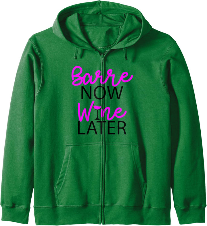 Pink & Black Barre Now Wine Later ADL002a Kapuzenjacke