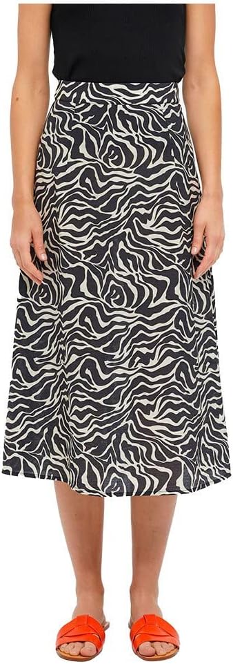 Object Damen Objleonora Hw Midi Skirt Noos Rock 42 Schwarz, 42 Schwarz