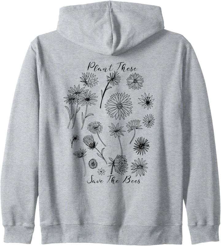 Plant These Help The Bees Plant Lady Nature Kapuzenjacke
