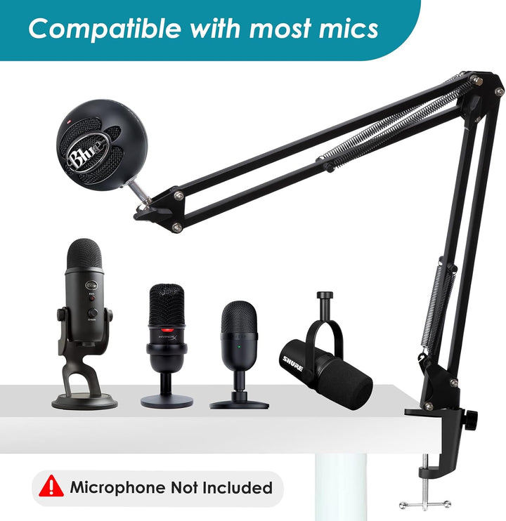 HyperX QuadCast Mikrofon arm – YOUSHARES Universeller Microphone Arm kompatibel mit HyperX QuadCast