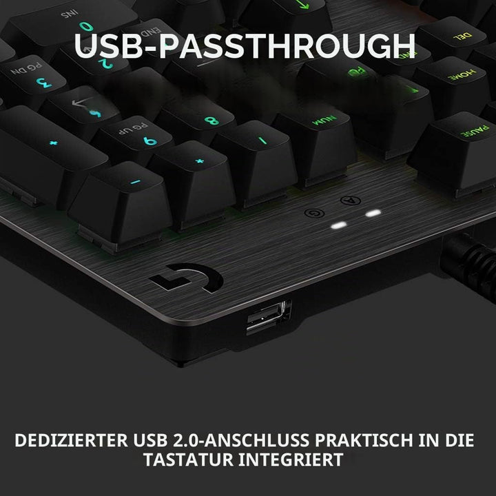 Logitech G512 mechanische Gaming-Tastatur, GX-Brown Taktile Switches, LIGHTSYNC RGB-Beleuchtung, USB