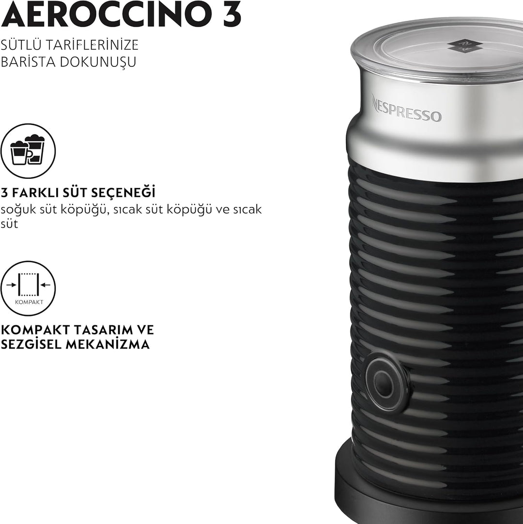 Nespresso Aeroccino3 Milchaufschäumer, Einheitsgrösse,