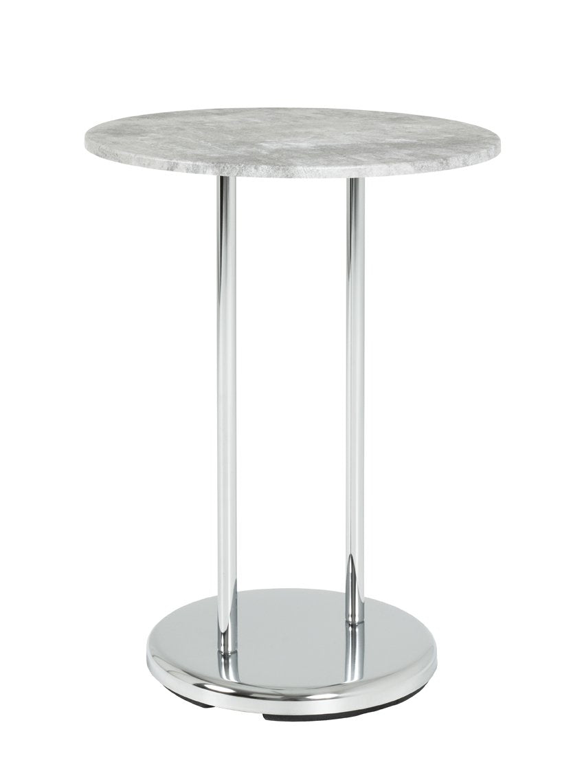 HAKU Möbel Beistelltisch, MDF, chrom-betonoptik, Ø 40 x H 55 cm