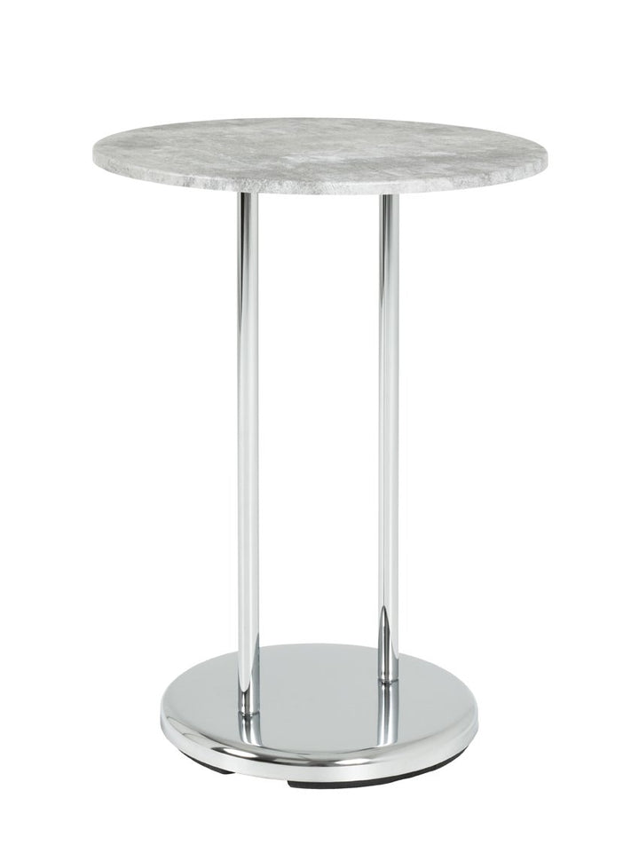 HAKU Möbel Beistelltisch, MDF, chrom-betonoptik, Ø 40 x H 55 cm