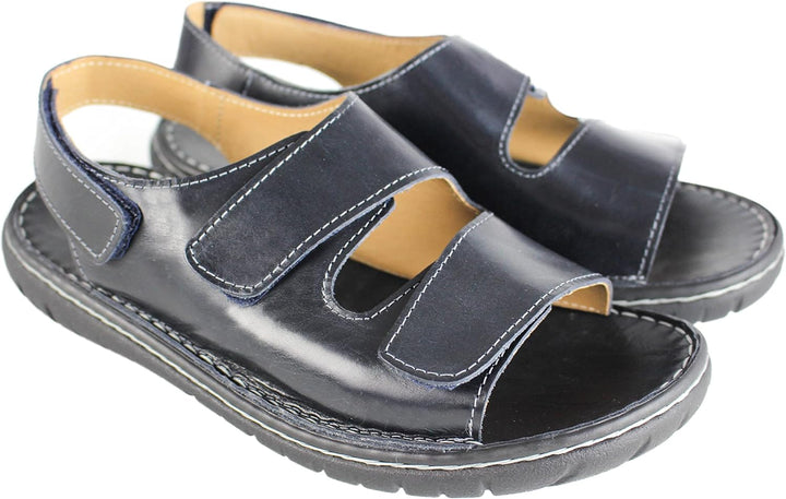 Zerimar Pantoletten Naturleder | Leder Sandalen Herren | Qualitäts Sandalen | Sommer Sandalen Leder