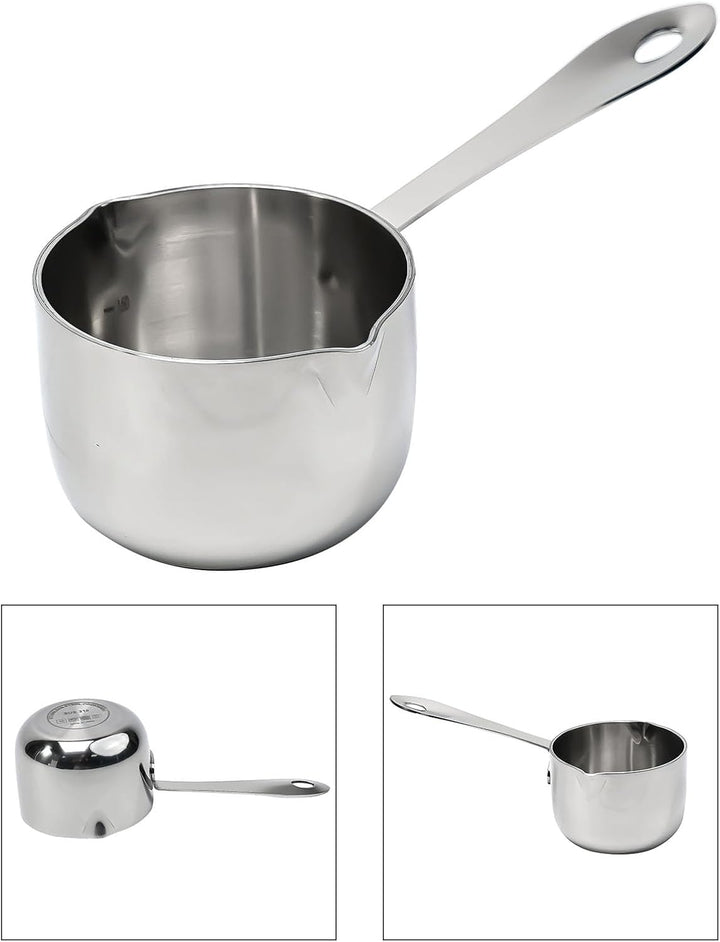 Edelstahl-Milchtopf, Topf, Sosse, klein, Stielkasserolle, antihaftbeschichtet, 160 ml, 160 Ml