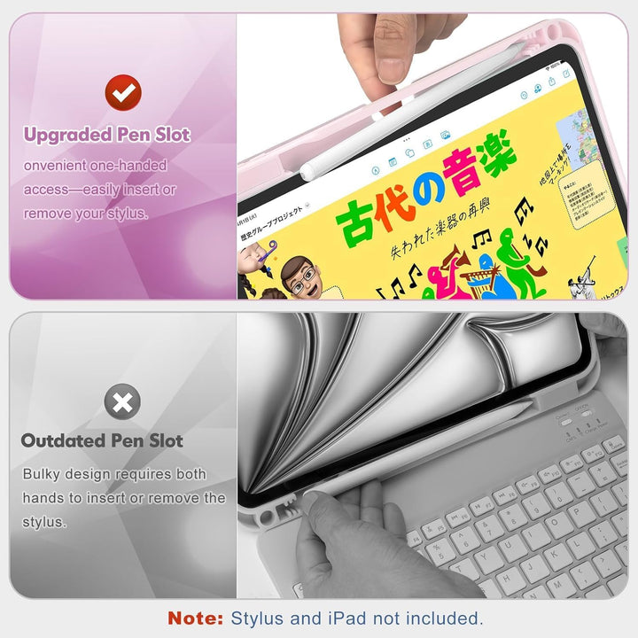 Hülle mit Tastatur für iPad A16 11. Generation 2025 / iPad 10. Generation 2022 (11/10.9 Zoll), Abneh