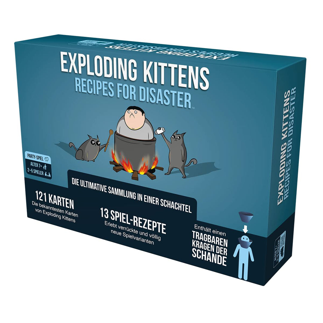 Exploding Kittens | Exploding Kittens – Recipes for Disaster | Partyspiel | Kartenspiel | 2-5 Spiele