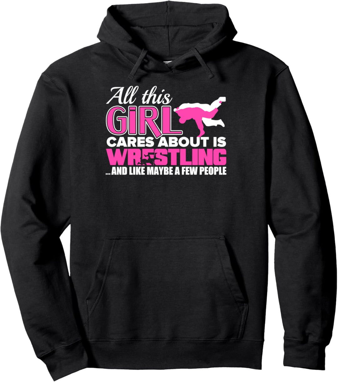 Wrestling für Frauen und Mädchen - This Girl Cares Abou Pullover Hoodie