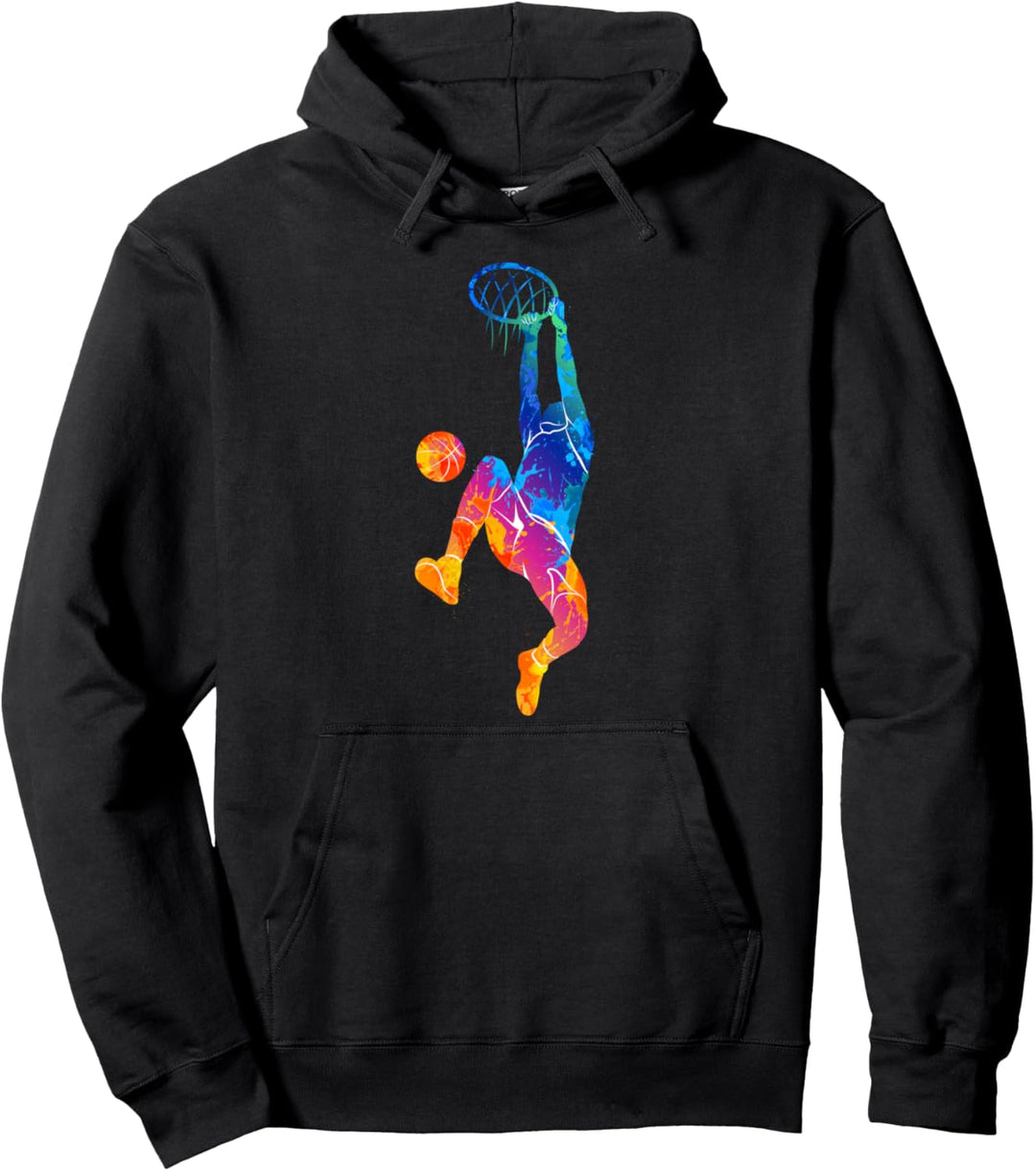 Basketball Sport Bunte Farben Basketballspieler Pullover Hoodie