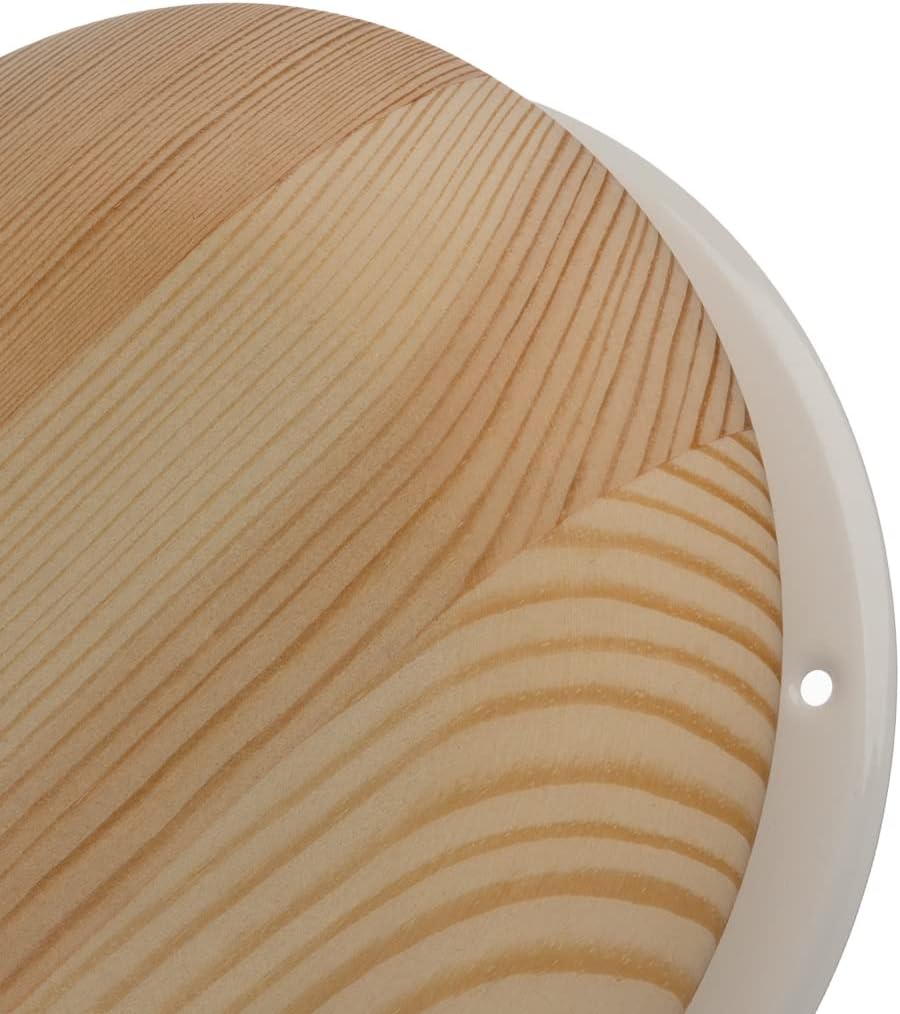 EUROPLAST Ø 100mm Holz Tellerventil Abluft- und Zuluft Deckenventil Ventil Lüftungsgitter Sauna, Ø 1