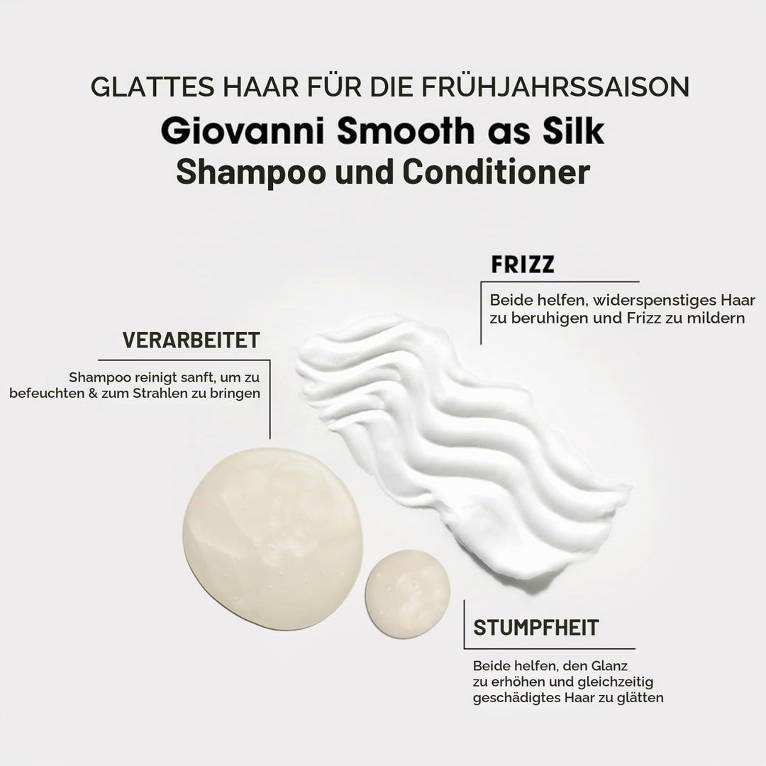 Giovanni Cosmetics Smooth As Silk Deep Moisture Shampoo, 24 Oz