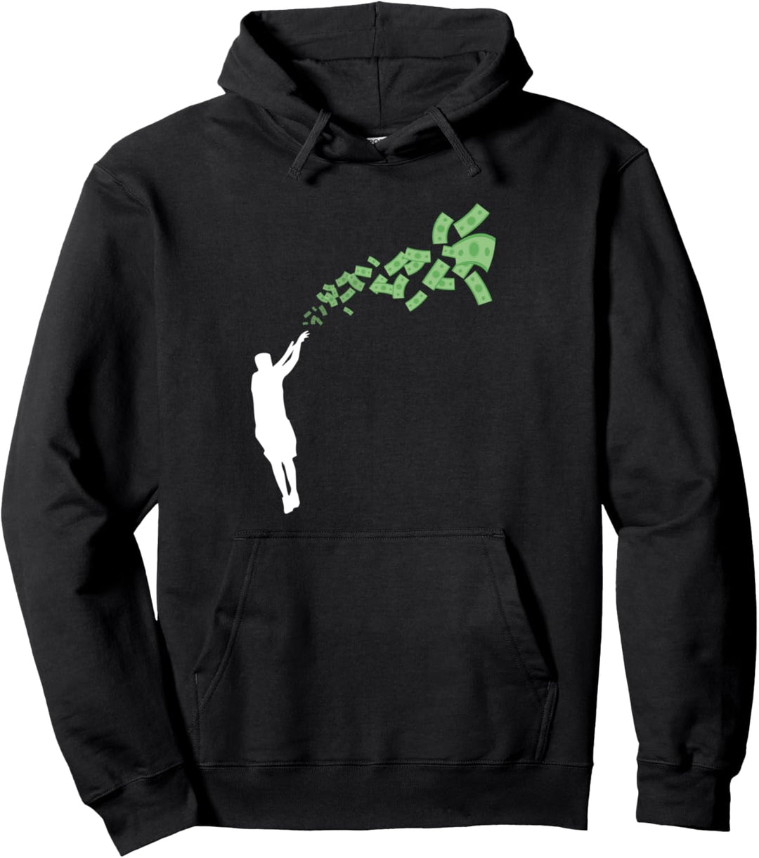 Geld-Basketballspieler Bargeld Millionär Reichhaltige Kryptowährung Pullover Hoodie