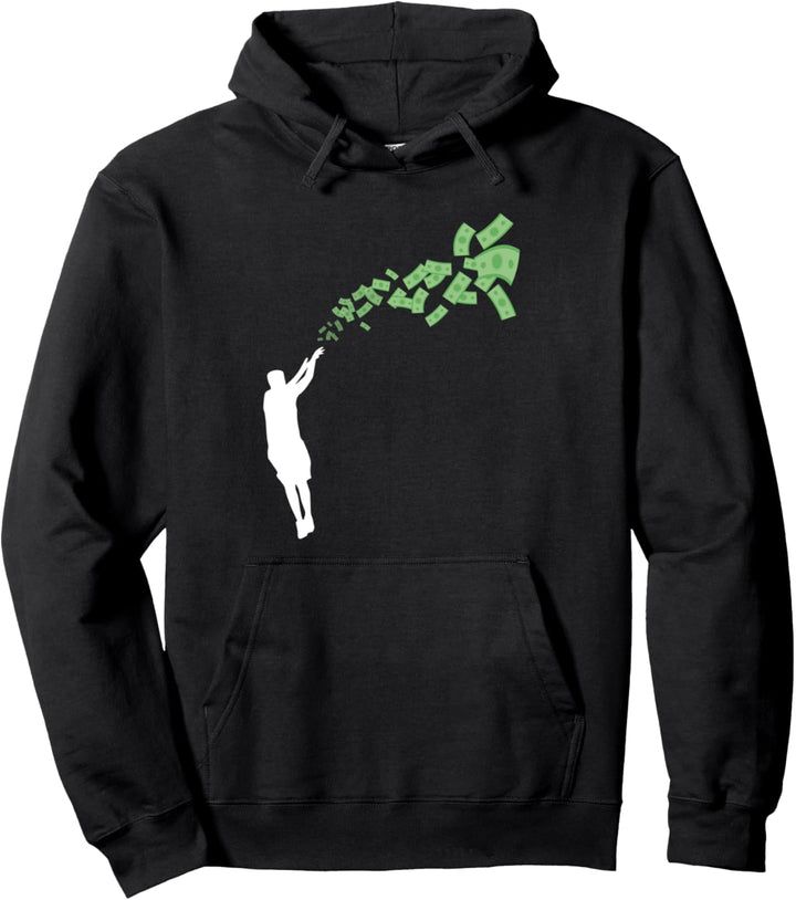 Geld-Basketballspieler Bargeld Millionär Reichhaltige Kryptowährung Pullover Hoodie