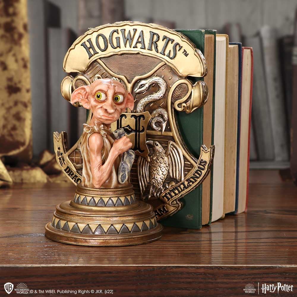 Nemesis Now Offiziell lizenzierte Harry Potter Dobby Buchstütze, goldfarben, 20 cm