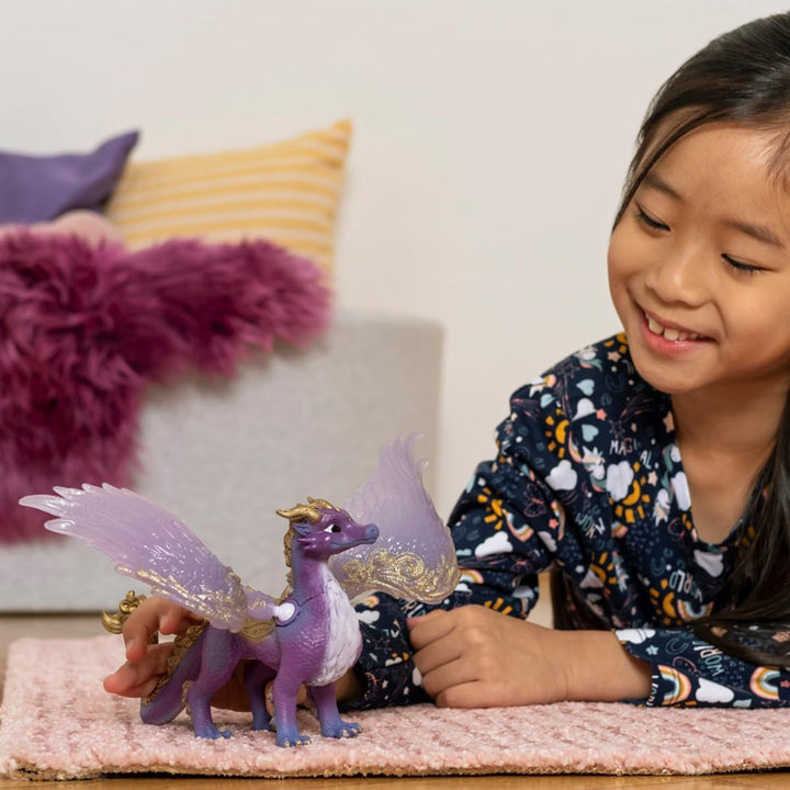 schleich BAYALA 70762 Nachtdrache - Drache Fantasievolle Mythische Drachenfigur mit Flügeln und Glit