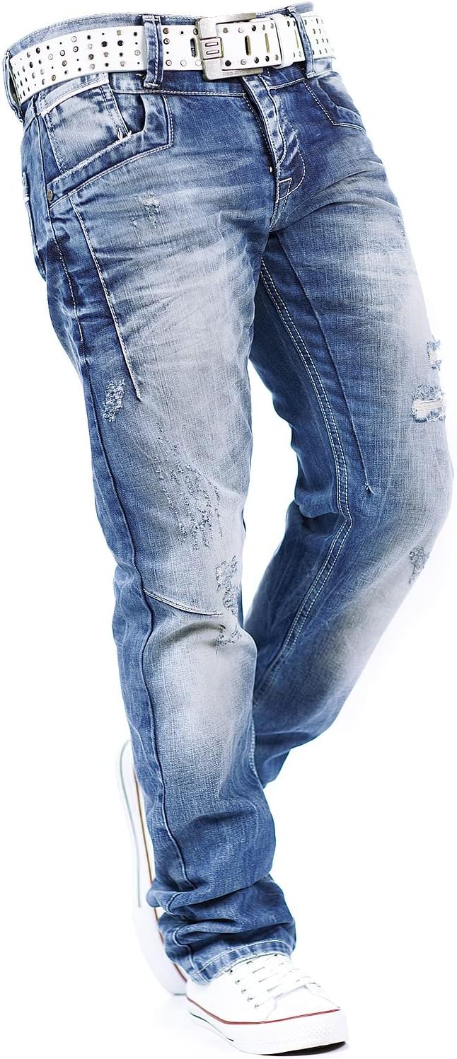Cipo & Baxx Herren Destroyed Jeans bans 28W / 30L Blau - 21, 28W / 30L Blau - 21