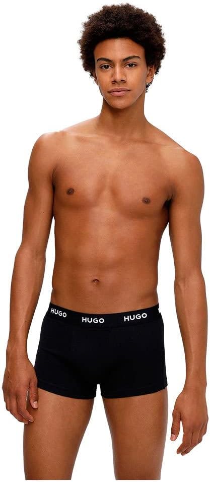 HUGO Herren Trunk Triplet Pack Dreier-Pack eng anliegende Boxershorts aus Stretch-Baumwolle mit kurz