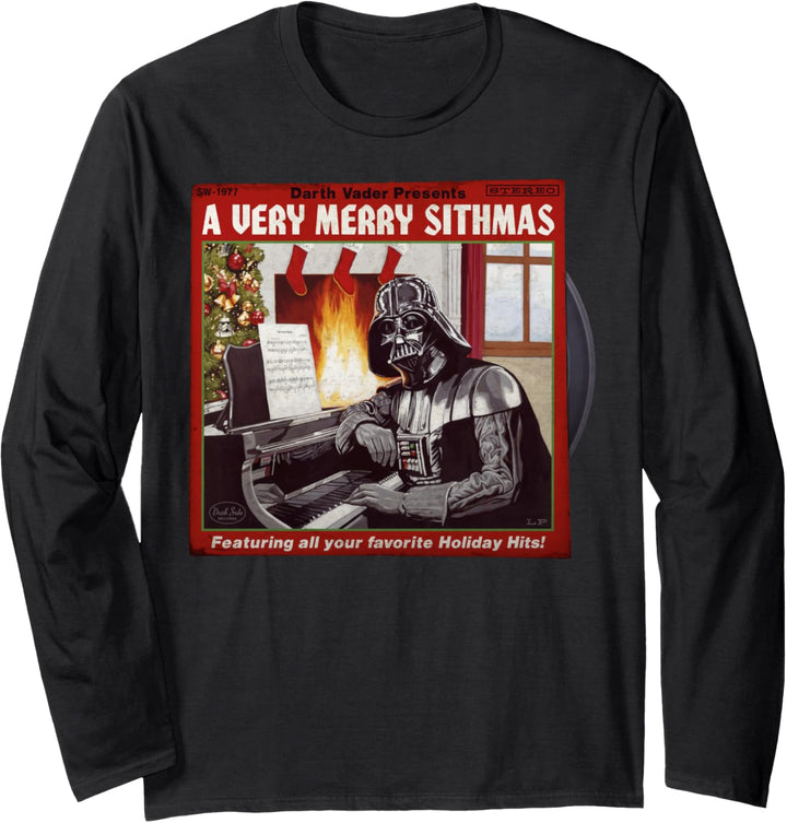 Star Wars Christmas Darth Vader A Very Merry Sithmas Cover Langarmshirt
