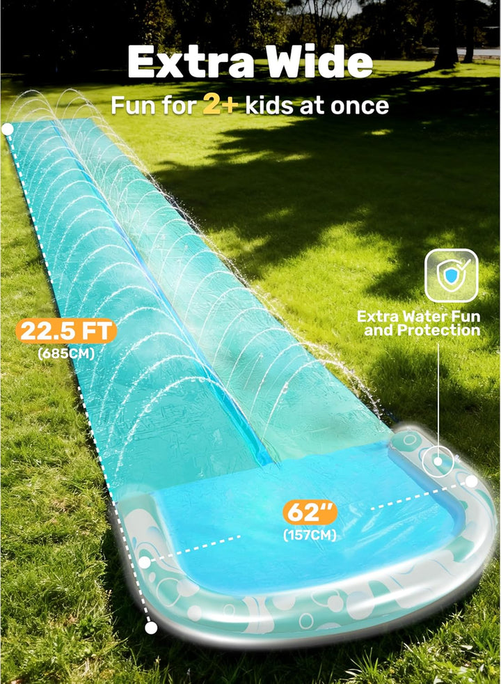 JOYIN 22,5ft/685.8cm Wasserrutsche und 2 Bodyboards, Garten-Wasserrutsche Sommer-Rutsch-Wasserrutsch